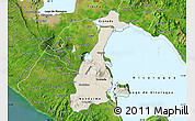 Shaded Relief Map of Granada, satellite outside