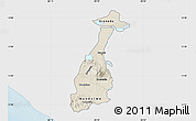 Shaded Relief Map of Granada, single color outside