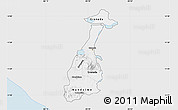 Silver Style Map of Granada, single color outside