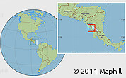 Savanna Style Location Map of Nandaime