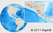 Shaded Relief Location Map of Nandaime