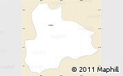 Classic Style Simple Map of Nandaime, single color outside