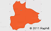 Political Simple Map of Nandaime, cropped outside