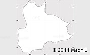 Silver Style Simple Map of Nandaime, cropped outside