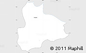 Silver Style Simple Map of Nandaime, single color outside