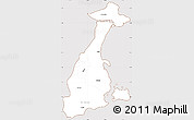 Classic Style Simple Map of Granada, cropped outside