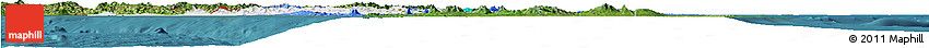 Flag Horizon Map of Nicaragua, satellite outside, flag centered