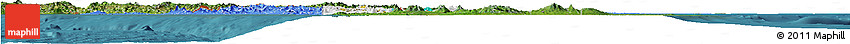 Flag Horizon Map of Nicaragua, satellite outside, flag aligned to the middle
