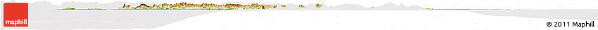 Physical Horizon Map of Nicaragua, cropped outside