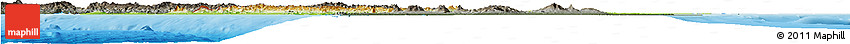 Physical Horizon Map of Nicaragua, darken, semi-desaturated, land only