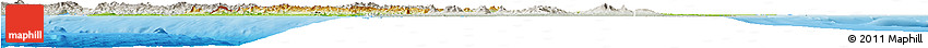 Physical Horizon Map of Nicaragua, lighten, semi-desaturated, land only