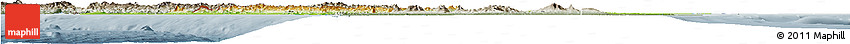 Physical Horizon Map of Nicaragua, semi-desaturated