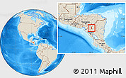 Shaded Relief Location Map of San Rafael del Norte