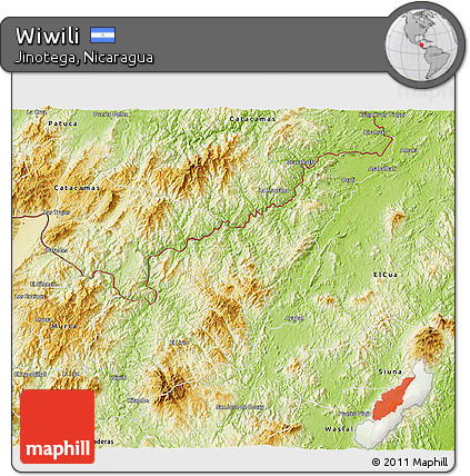 Physical 3D Map of Wiwili
