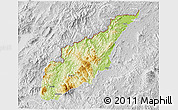 Physical 3D Map of Wiwili, lighten, desaturated