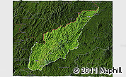 Satellite 3D Map of Wiwili, darken
