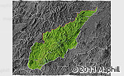 Satellite 3D Map of Wiwili, desaturated