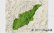 Satellite 3D Map of Wiwili, shaded relief outside