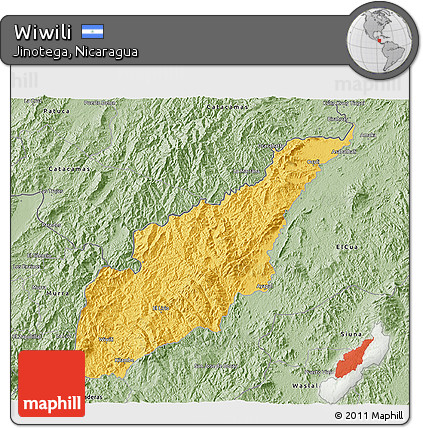 Savanna Style 3D Map of Wiwili