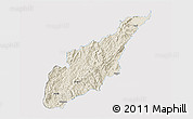 Shaded Relief 3D Map of Wiwili, single color outside
