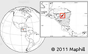 Blank Location Map of Wiwili, highlighted country, within the entire country