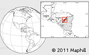 Blank Location Map of Wiwili, highlighted country, highlighted parent region