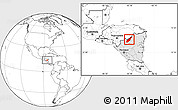 Blank Location Map of Wiwili, highlighted country