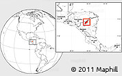 Blank Location Map of Wiwili, highlighted parent region, within the entire country