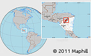 Gray Location Map of Wiwili, highlighted country, highlighted parent region