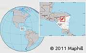 Gray Location Map of Wiwili, highlighted country