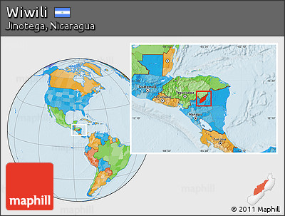 Political Location Map of Wiwili