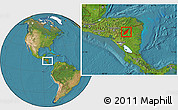 Satellite Location Map of Wiwili, within the entire country