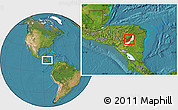 Satellite Location Map of Wiwili, highlighted parent region