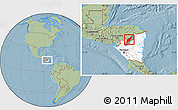 Savanna Style Location Map of Wiwili, highlighted country, highlighted parent region, hill shading