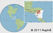 Savanna Style Location Map of Wiwili, highlighted country, highlighted parent region