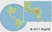 Savanna Style Location Map of Wiwili, highlighted parent region