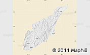Classic Style Map of Wiwili, single color outside