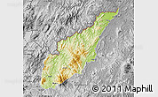 Physical Map of Wiwili, desaturated