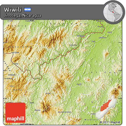 Physical Map of Wiwili