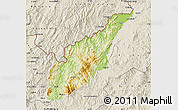 Physical Map of Wiwili, shaded relief outside