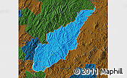 Political Map of Wiwili, darken