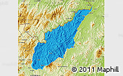 Political Map of Wiwili, physical outside