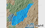 Political Map of Wiwili, semi-desaturated