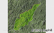 Satellite Map of Wiwili, semi-desaturated