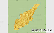 Savanna Style Map of Wiwili, single color outside