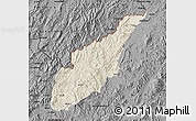 Shaded Relief Map of Wiwili, darken, desaturated