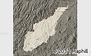 Shaded Relief Map of Wiwili, darken