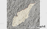 Shaded Relief Map of Wiwili, darken, semi-desaturated