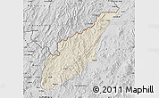 Shaded Relief Map of Wiwili, desaturated