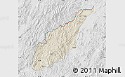 Shaded Relief Map of Wiwili, lighten, desaturated